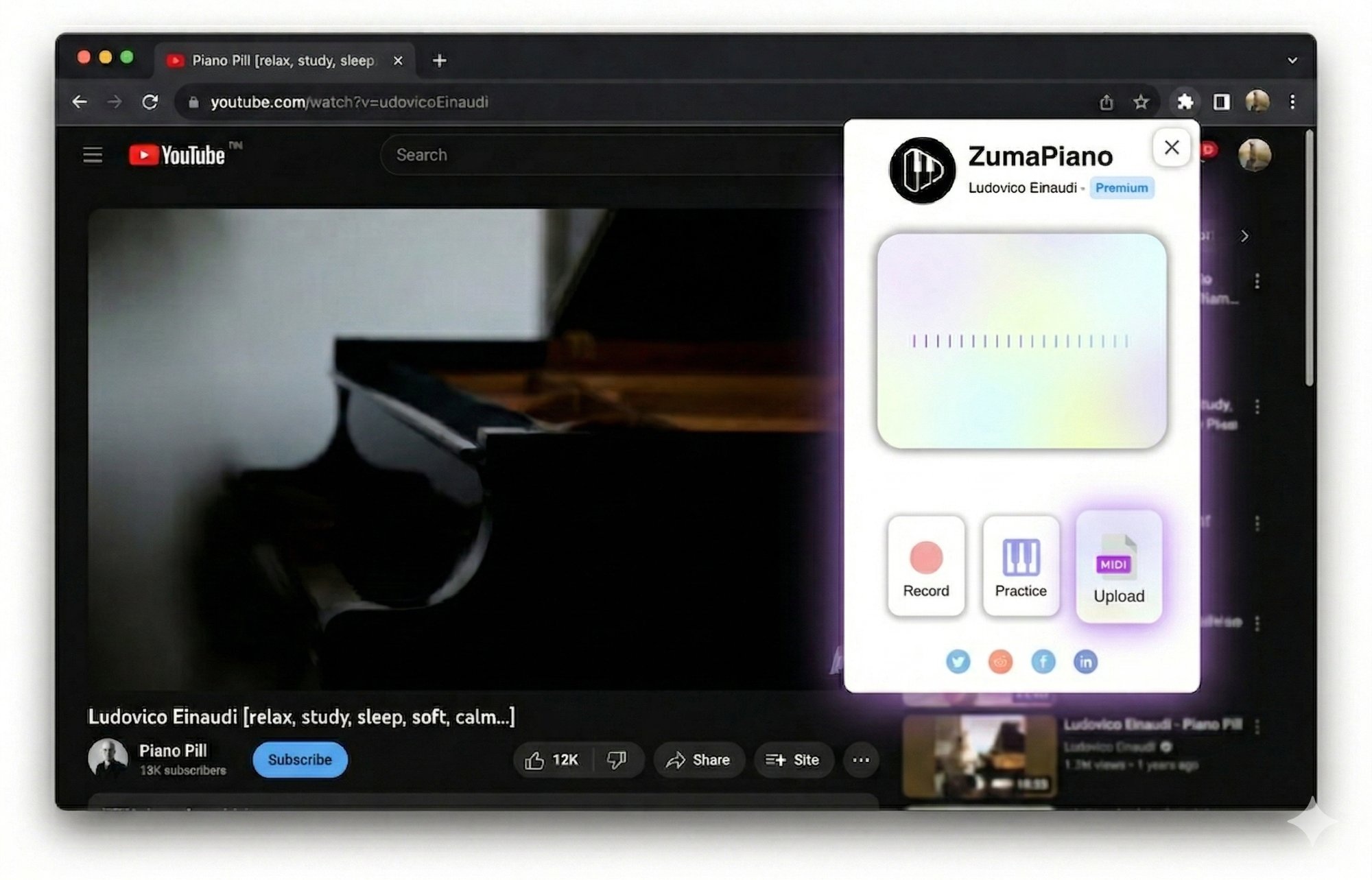 ZumaPiano MIDI upload interface