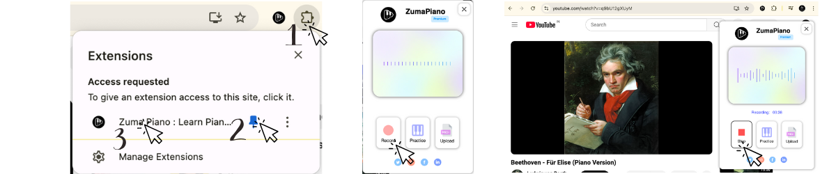 Recording with ZumaPiano